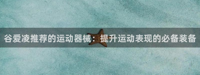 凯时平台官网RA来就送38：谷爱凌推荐的运动器械：提