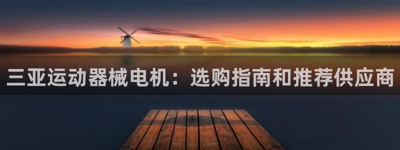 尊龙ag旗舰：三亚运动器械电机：选购指南和推荐供应商