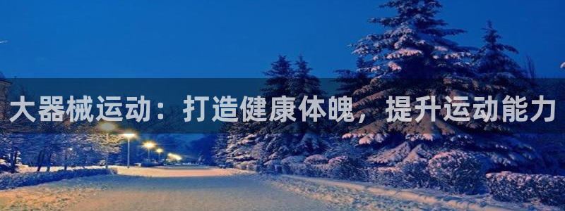 凯时K66最新版本下载：大器械运动：打造健康体魄，提