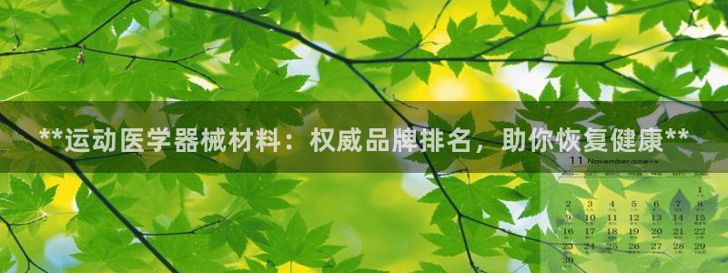 尊龙最新版：**运动医学器械材料：权威品牌排名，助你
