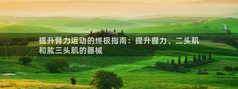 尊龙凯时平台官网：提升臂力运动的终极指南：提升握力、