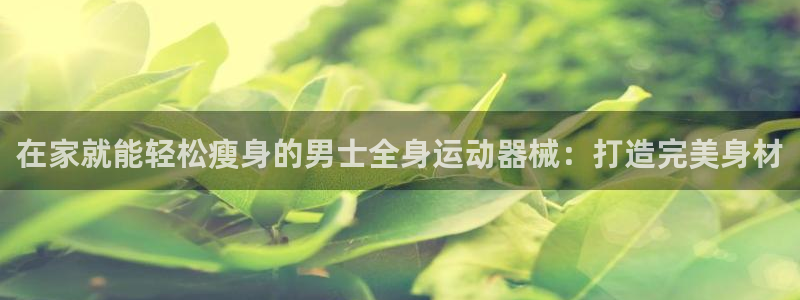 凯时k8官网首页：在家就能轻松瘦身的男士全身运动器械